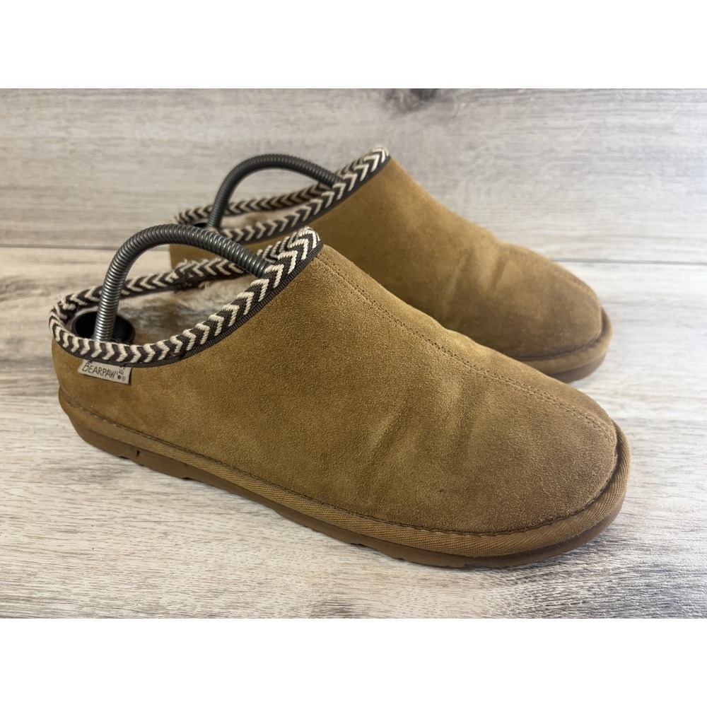 Bearpaw Tabitha Womens 11 Indoor & Outdoor Slippers Brown Slip‎ On Comfort